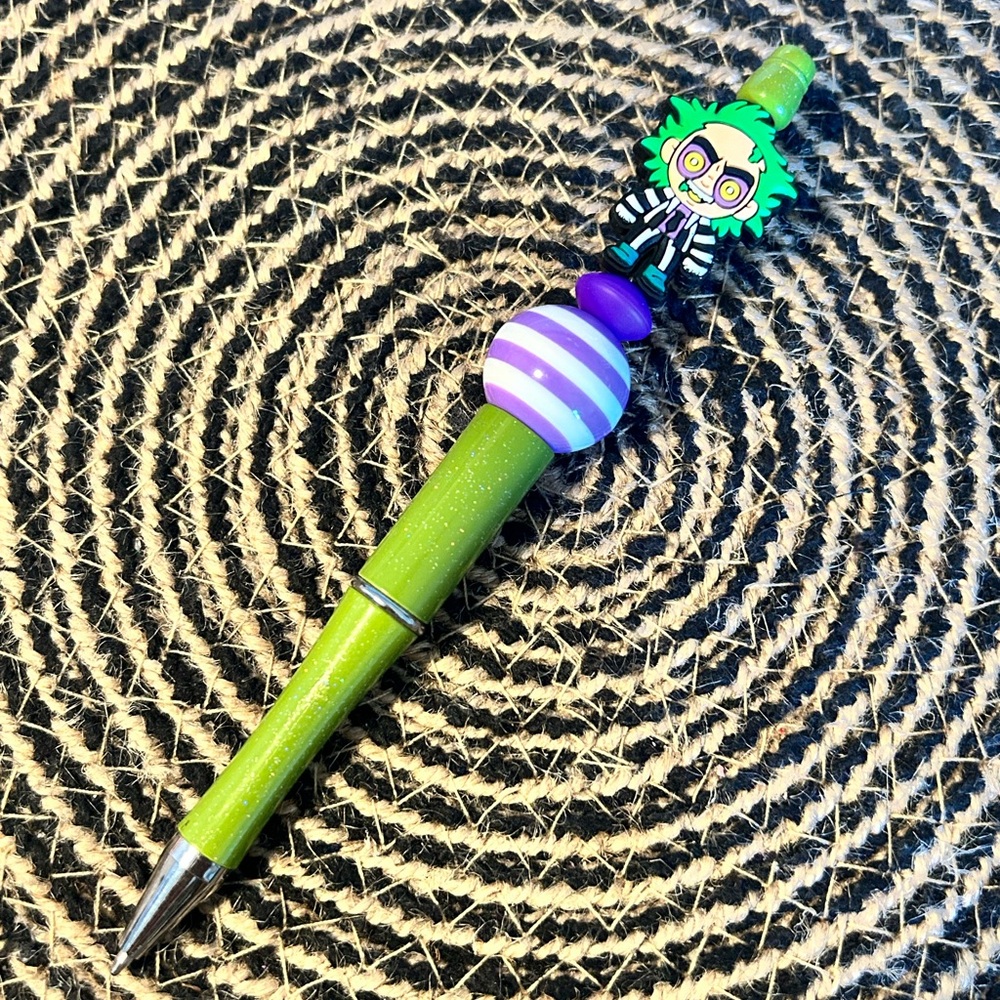 Beetle Juice Beaded Pen